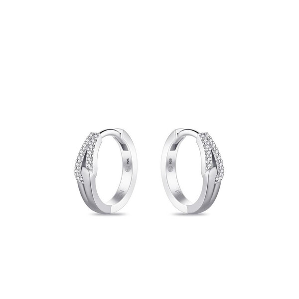 Gisser Creolen inSilber mit Zirkonia f�r Damen KC1059