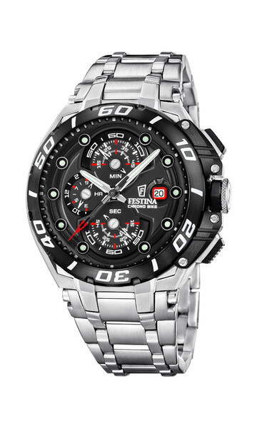 Festina Chrono Bike Herrenuhr Schwarz/Silber F20754/6