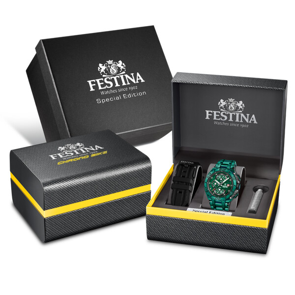 Festina Special Editions Herrenuhr in Dunkelgr�n F20758/1