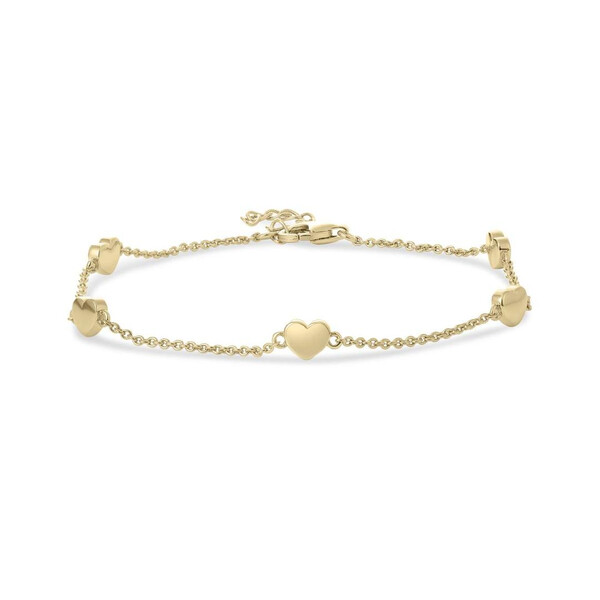 Damenarmband in Gold mit f�nf Herzen B1025Y