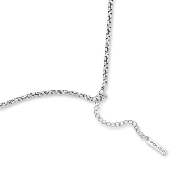 Police Duet Herrenkette in Silber/Schwarz mit...