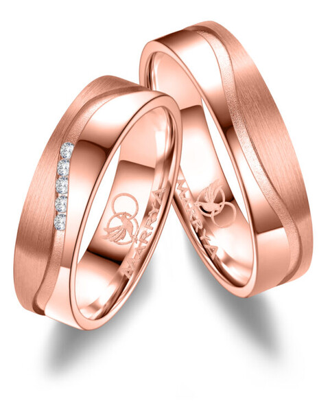 Paarpreis Trauringe anpassbar Gold/Zirkonia/Diamant...