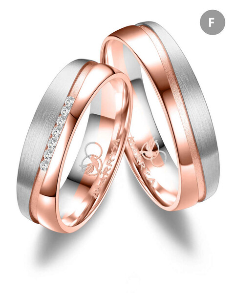 Paarpreis Trauringe anpassbar Gold/Zirkonia/Diamant GO-541 (Marrya)