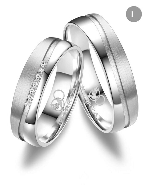 Paarpreis Trauringe anpassbar Gold/Zirkonia/Diamant GO-541 (Marrya)