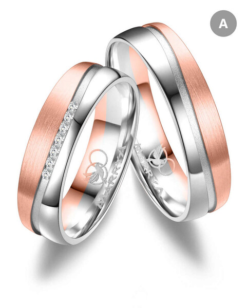 Paarpreis Trauringe anpassbar Gold/Zirkonia/Diamant