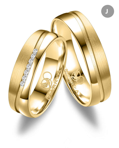Paarpreis Trauringe anpassbar Gold/Zirkonia/Diamant
