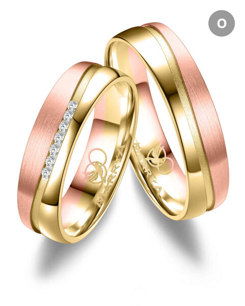 Paarpreis Trauringe anpassbar Gold/Zirkonia/Diamant