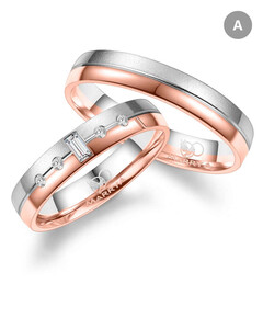 Paarpreis Trauringe anpassbar Gold/Zirkonia/Diamant...