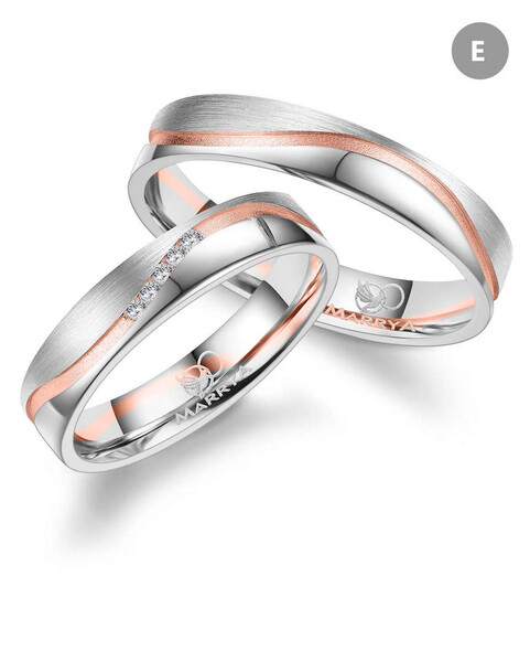 Paarpreis Trauringe anpassbar Gold/Zirkonia/Diamant GO-547 (Marrya)