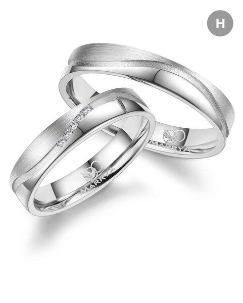 Paarpreis Trauringe anpassbar Gold/Zirkonia/Diamant GO-547 (Marrya)