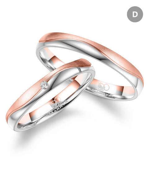 Paarpreis Trauringe anpassbar Gold/Zirkonia/Diamant GO-544 (Marrya)