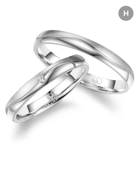 Paarpreis Trauringe anpassbar Gold/Zirkonia/Diamant GO-544 (Marrya)