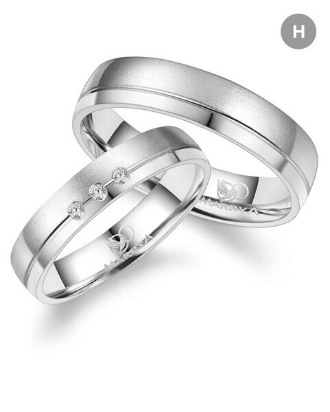 Paarpreis Trauringe anpassbar Gold/Zirkonia/Diamant