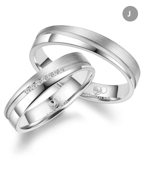 Paarpreis Trauringe anpassbar Gold/Zirkonia/Diamant