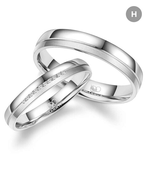 Paarpreis Trauringe anpassbar Gold/Zirkonia/Diamant GO-542 (Marrya)