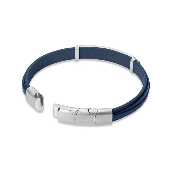 Police Looper Herrenarmband in Silber/Blau PEAGB0040801