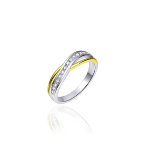 Damenring 925/- Sterlingsilber Gelbgold �berzogen mit...