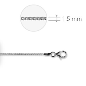 Silber Halskette 42/45/50/60 L�nge VS35