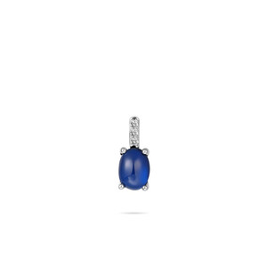 Anh�nger in Silber mit dunkelblauem Steinchen P1097B