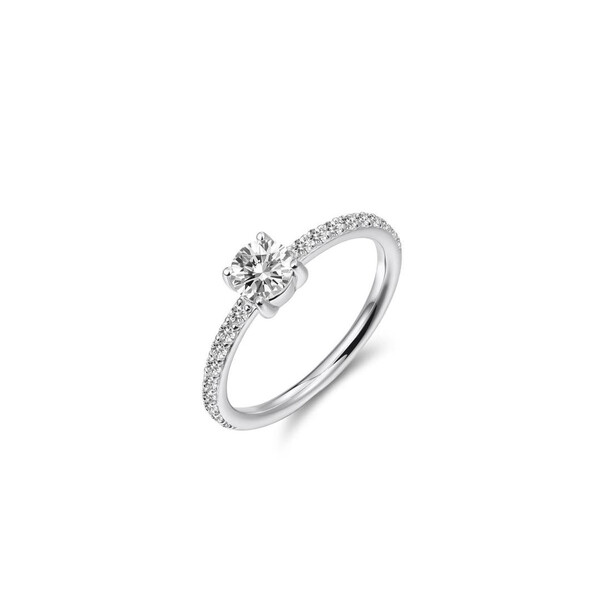 Damenring in Silber mit Zirkonia-Steinen R468