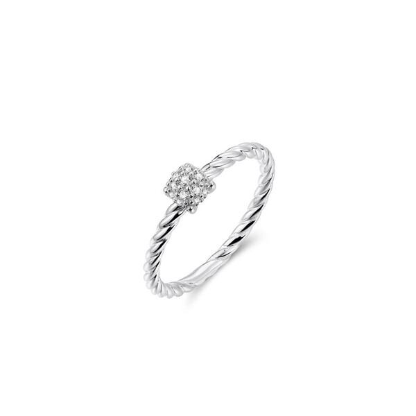 Damenring in Silber mit Zirkonia-Steinen R469