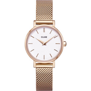Cluse Boho Chic Petite Damenuhr Mesh, Wei�,...