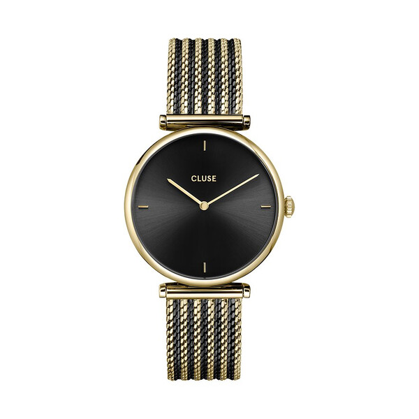 Cluse Triomphe Damenuhr Mesh, Schwarz-/Goldfarben CW10403