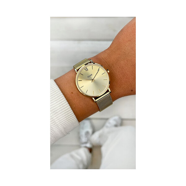 Cluse Minuit Damenuhr Mesh, Goldfarben CW10208
