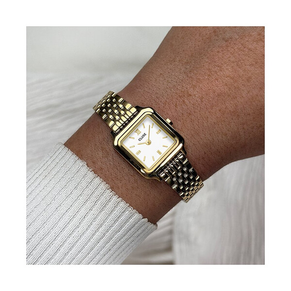 Cluse Gracieuse Mini Damenuhr, Wei� & Gold CW15506