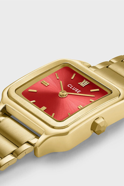 Cluse Gracieuse Petite Damenuhr, Rot & Gold CW11827