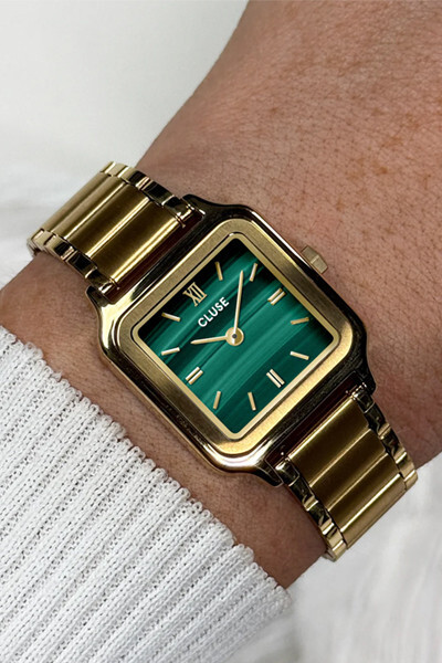 Cluse Gracieuse Petite Damenuhr, Gr�n & Gold CW11828