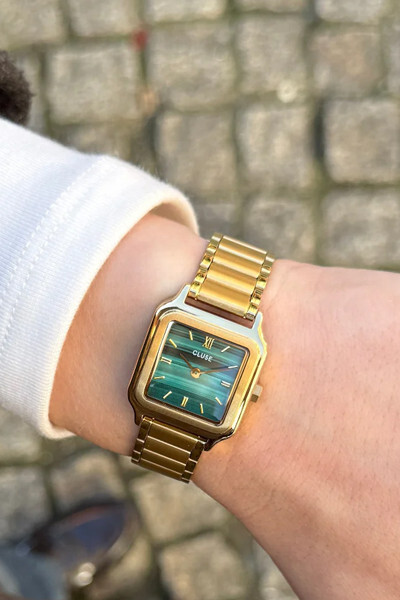 Cluse Gracieuse Petite Damenuhr, Gr�n & Gold CW11828