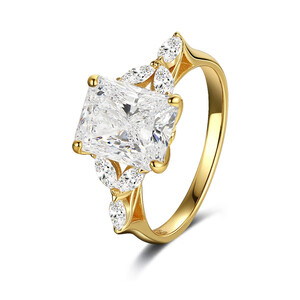 Damenring vergoldet aus 925/- Sterlingsilber mit Zirkonia...
