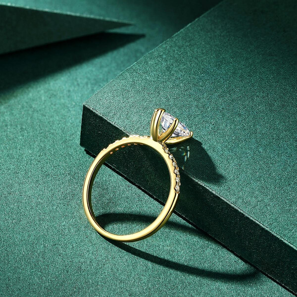 Damenring vergoldet aus 925/- Sterlingsilber mit Zirkonia...