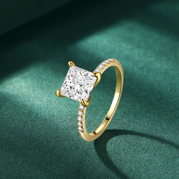 Damenring vergoldet aus 925/- Sterlingsilber mit Zirkonia...