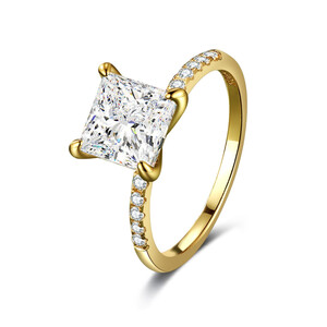 Damenring vergoldet aus 925/- Sterlingsilber mit Zirkonia...