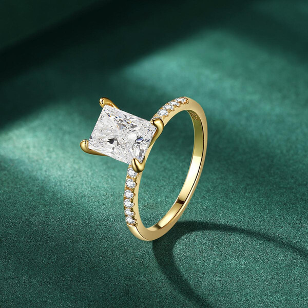 Damenring vergoldet aus 925/- Sterlingsilber mit Zirkonia...