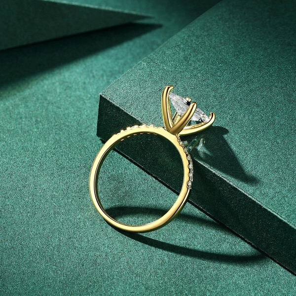Damenring vergoldet aus 925/- Sterlingsilber mit Zirkonia...