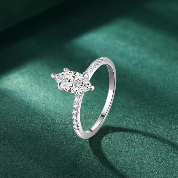 Damenring aus 925/- Sterlingsilber mit Zirkonia GH-R008
