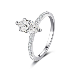 Damenring aus 925/- Sterlingsilber mit Zirkonia GH-R008