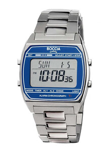 Boccia Titanuim Digitaluhr Blau/Grau 3738-06