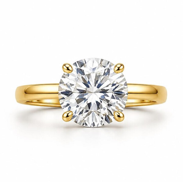 Antragsring aus Gold mit Labordiamant (Brilliant)