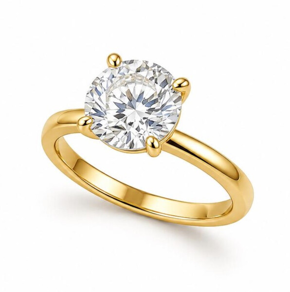 Antragsring aus Gold mit Labordiamant (Brilliant)