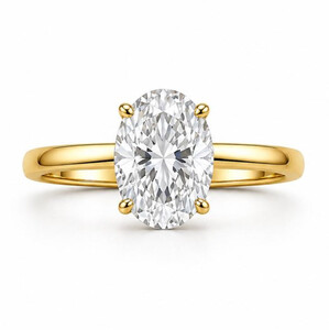 Antragsring aus Gold mit Labordiamant (Oval)