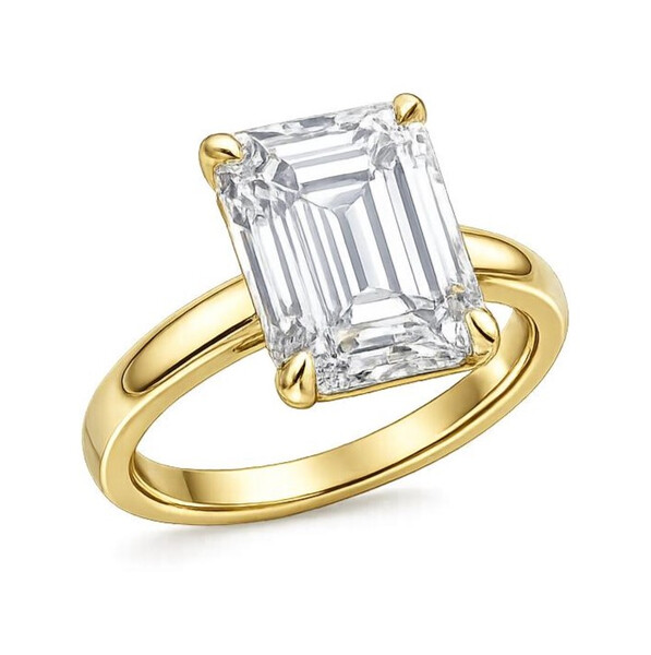Antragsring aus Gold mit Labordiamant (Baguette)