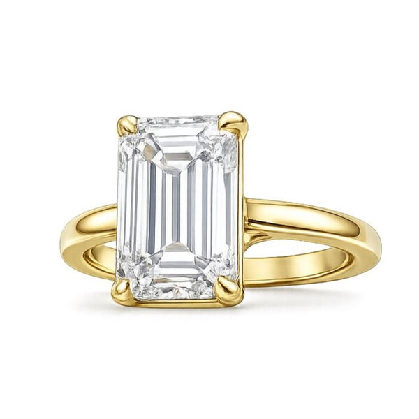 Antragsring aus Gold mit Labordiamant (Baguette)