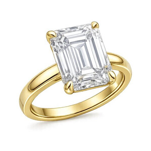 Antragsring aus Gold mit Labordiamant (Baguette)