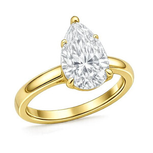 Antragsring aus Gold mit Labordiamant (Tropfen)