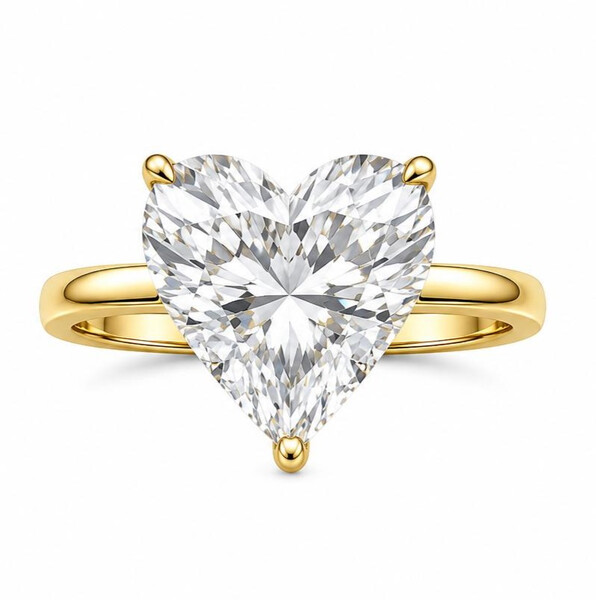 Antragsring aus Gold mit Labordiamant (Herz)