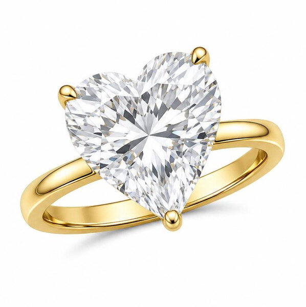 Antragsring aus Gold mit Labordiamant (Herz)
